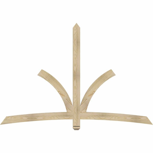 Ekena Millwork Davenport Rough Sawn Timber Gable Bracket, Douglas Fir, 84"W x 56"H x 2"D x 4"F, 16/12 Pitch GBW084X56X0204DAV00RDF - main